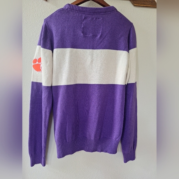 Bruzer purple Clemson Tigers Embroidered sweater Mens Size M Unisex - Picture 8 of 8
